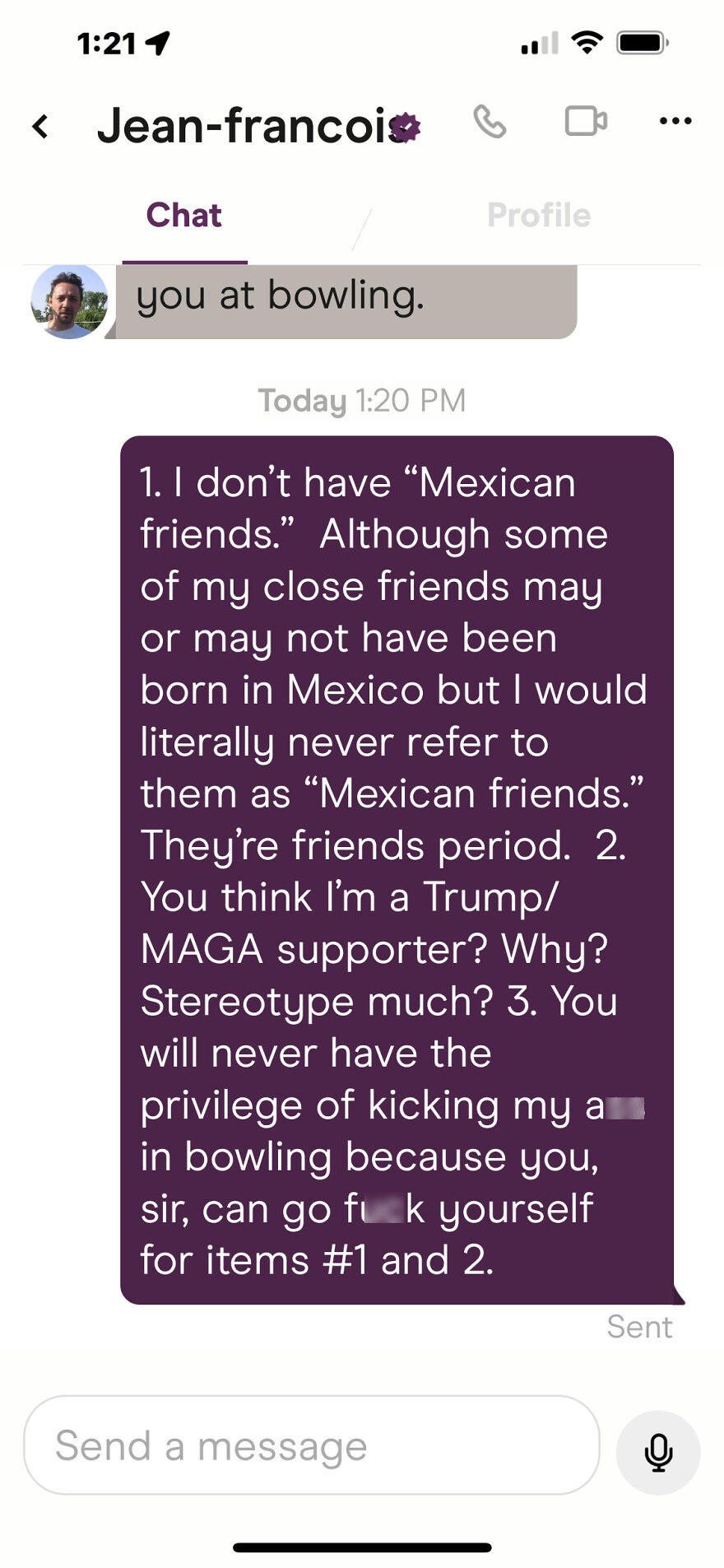 Hinge Messages I Have Received.