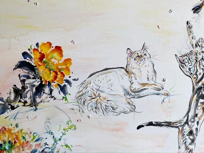 The Largest Cat Painting In The World Is Getting Even Bigger (14 Pics)