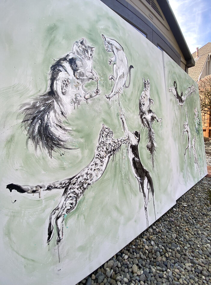 The Largest Cat Painting In The World Is Getting Even Bigger (14 Pics)
