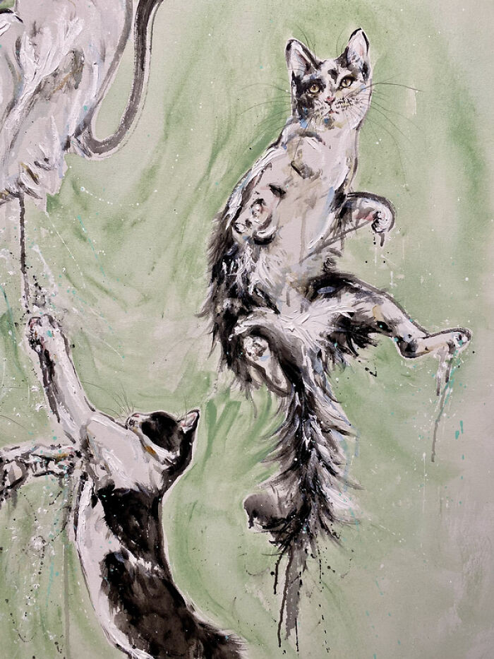 The Largest Cat Painting In The World Is Getting Even Bigger (14 Pics)