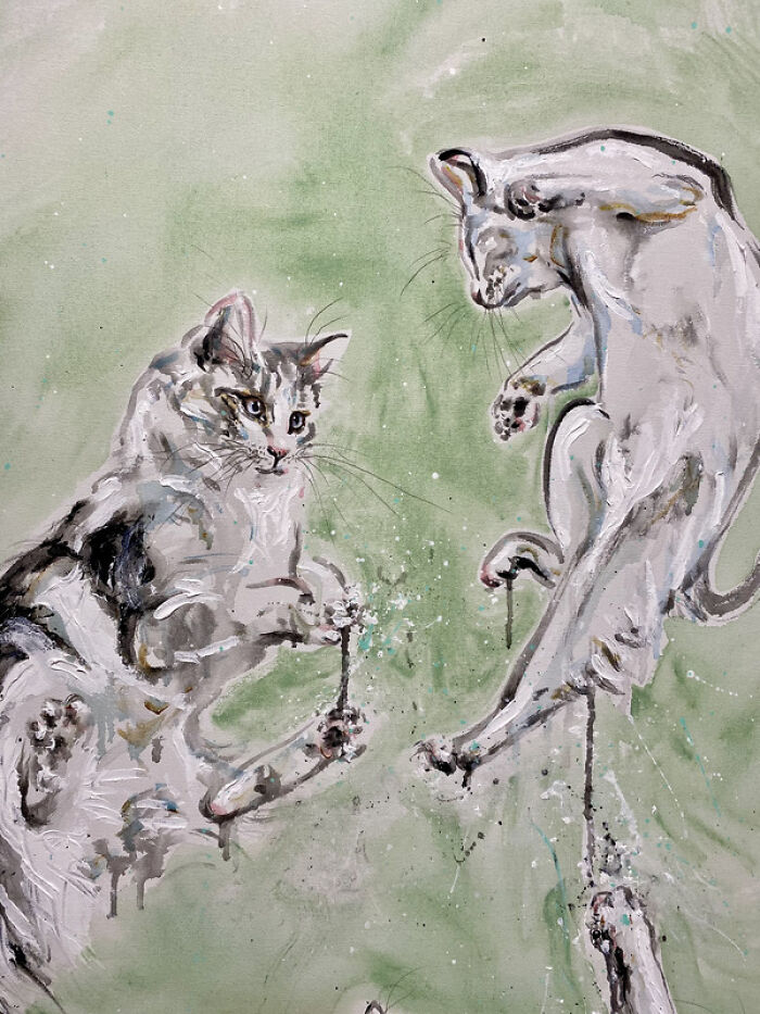 The Largest Cat Painting In The World Is Getting Even Bigger (14 Pics)