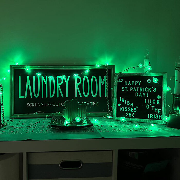 Light Up Your Luck With Dazzling Shamrock String Lights 