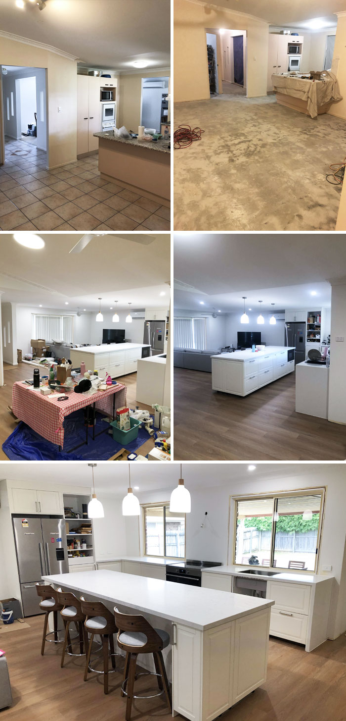 Finally Finished: A DIY Kitchen. Besides Major Restructures And Electrical Work, I Did Pretty Much Most Of It Myself. Daunting But Awesome Experience. 5 Months End-To-End  