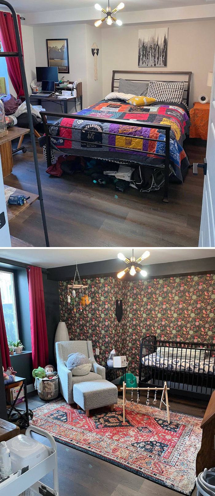 Finishing Up The "Dark Forest" Nursery At 38 Weeks