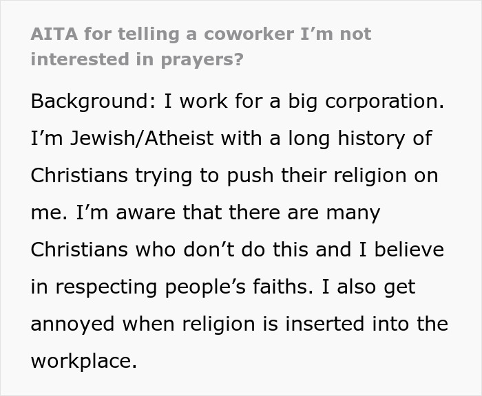 Woman Shuts Down Religious Email At Work, Says &ldquo;I Don&rsquo;t Like Prayer/Blessed Language Directed At Me&rdquo;