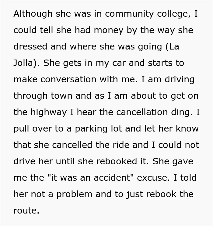 Woman Tries To Scam Uber Driver, He Maliciously Complies With Free Ride