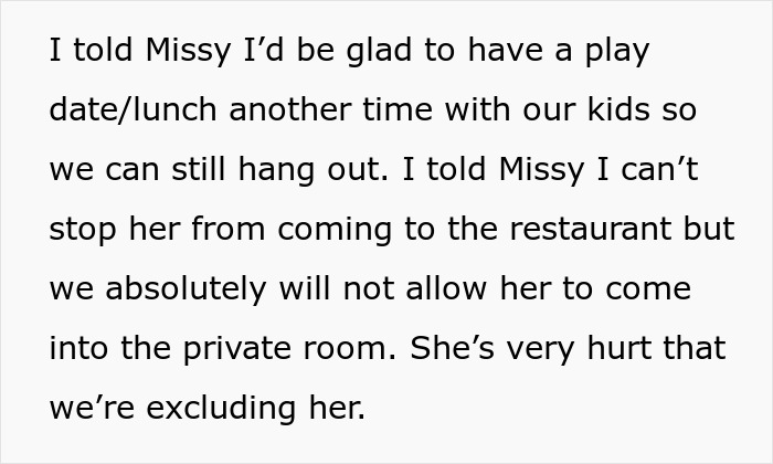 "[Am I The Jerk] For Telling My Friend She Can&rsquo;t Come If She Brings Her Kid"