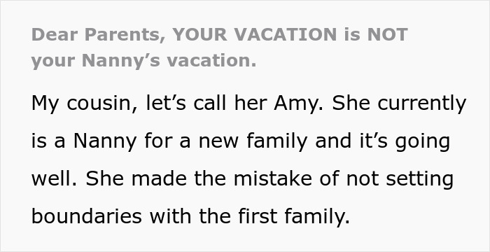 Nanny Is Asked To Accompany Family On Their Vacation, They Don’t Realize That It Would Be Her Work - 2