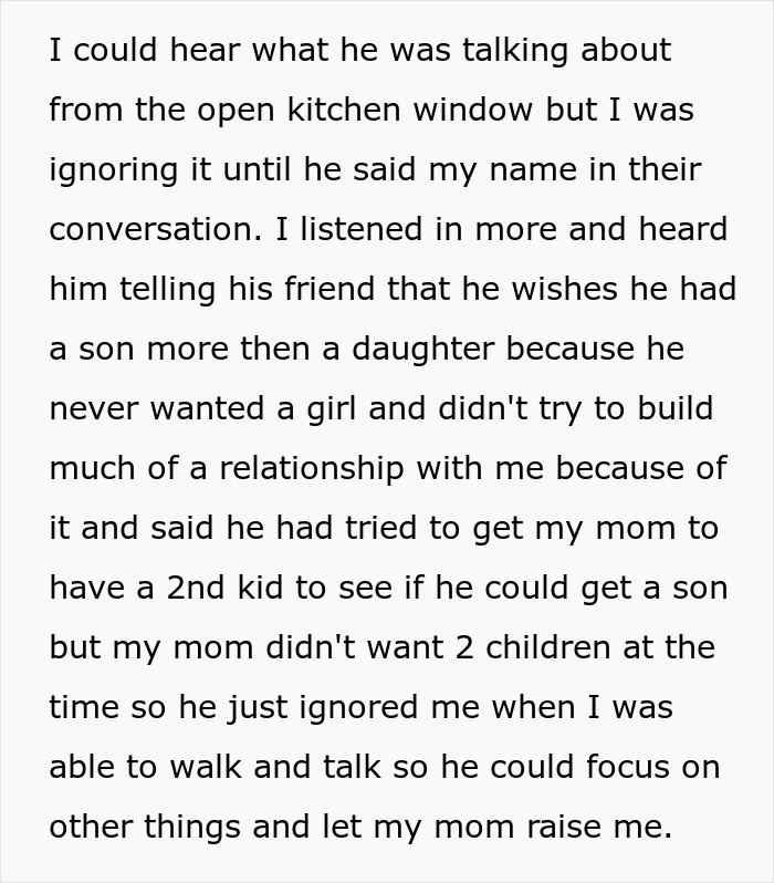 Man Says He Wishes His Daughter Was A Son Instead, Has His Life Ruined After She Overhears It