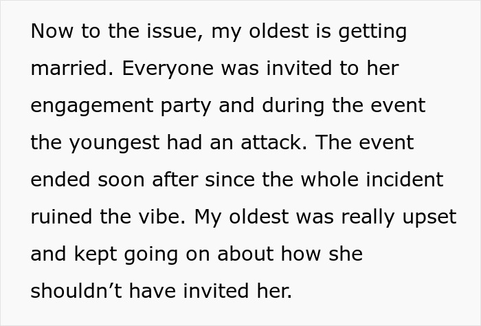 Woman Doesn&rsquo;t Invite Her Sister To Her Wedding, As Her Panic Attack Ruined The Engagement Party
