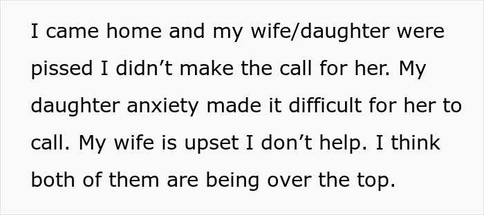 Family Drama Ensues Over Dad Refusing To Order Pizza For Socially Anxious Daughter Staying At Home - 6