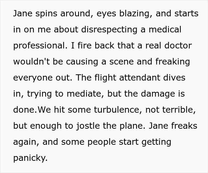 Man Seeks Support Online: "AITA For Telling A Doctor To Shut Up On A Turbulent Flight?"