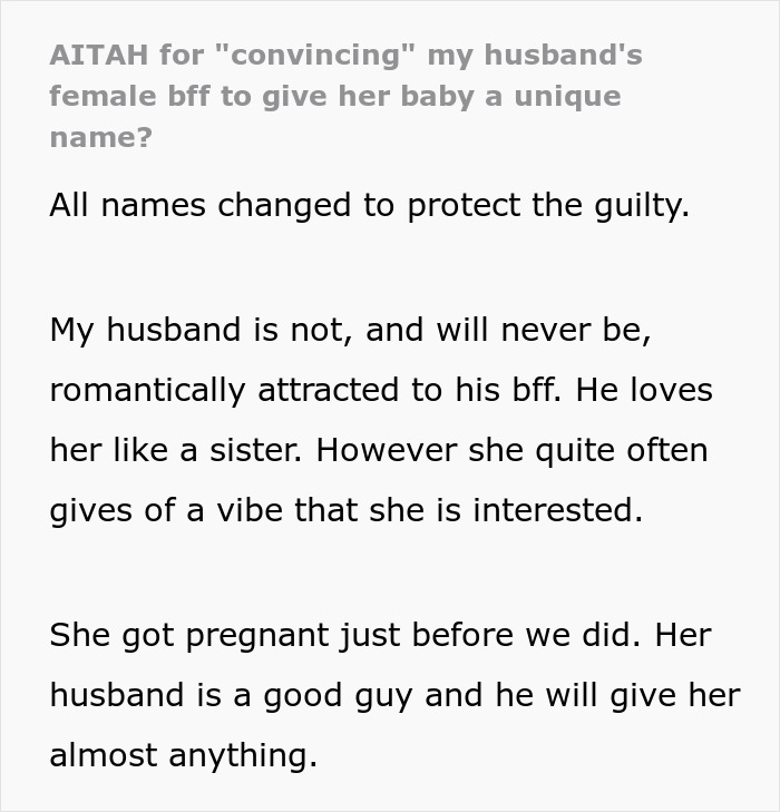 Woman Fails At Stealing Friend's Baby Name As His Wife Lied About Her Options