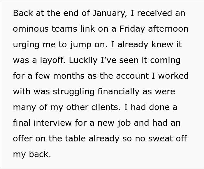 Person Gets Fired, Is Asked Why Their Project Isn't Completed Two Months Later - 4