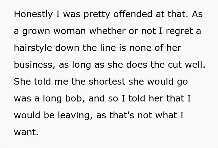 Woman Asks If She&rsquo;s Wrong For Storming Out Of The Hair Salon After Hairdresser&rsquo;s Words Hurt Her