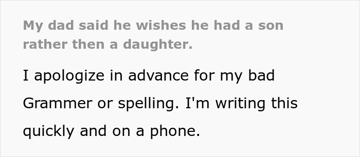 Man Says He Wishes His Daughter Was A Son Instead, Has His Life Ruined After She Overhears It