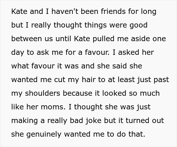 Woman Is Stunned When A Friend Asks Her To Cut Off Her Hair, Claiming It Reminds Her Of Her Trauma