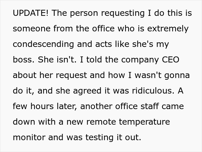 Employee Tired Of Bossy Coworker Demanding He Come To Work On Day Off, Escalates The Issue To CEO Employee Tired Of Bossy Coworker Demanding He Come To Work On Day Off, Escalates The Issue To CEO
