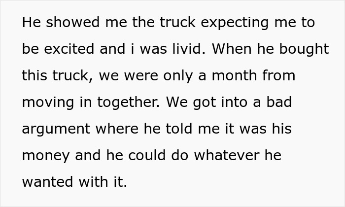 &ldquo;I Was Livid&rdquo;: Man Puts Himself In Financial Jeopardy With $87K Truck, GF Refuses To Move In Anymore