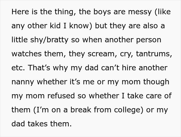 Drama Ensues When Son Refuses To Babysit His Half-Siblings For 3 Weeks While Dad Goes On Honeymoon Drama Ensues When Son Refuses To Babysit His Half-Siblings For 3 Weeks While Dad Goes On Honeymoon