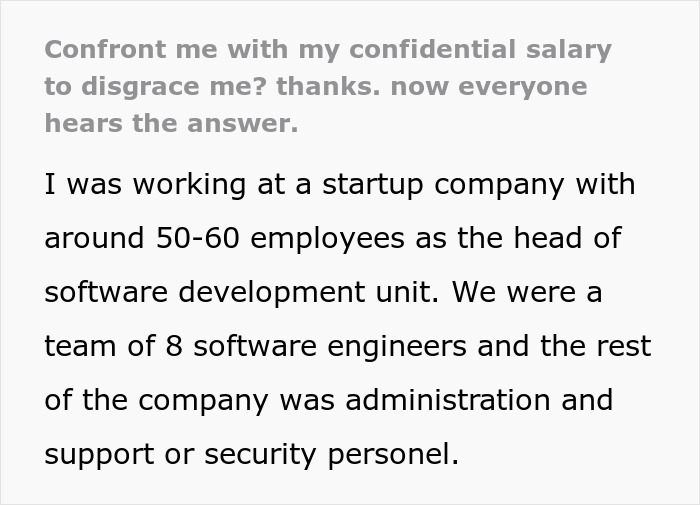 Guy Gets Called Out Over Big Salary, Puts Coworker In His Place