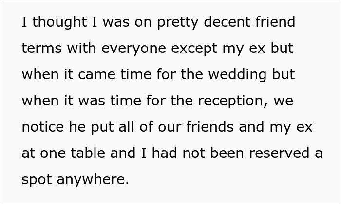 Person Attends 'Best Friend's' Wedding, Finds No Saved Seat For Them At The Reception