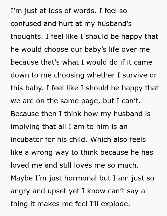 “I’d Pick Our Baby Over You”: Woman Horrified At Husband’s Nonchalant Choice “I’d Pick Our Baby Over You”: Woman Horrified At Husband’s Nonchalant Choice
