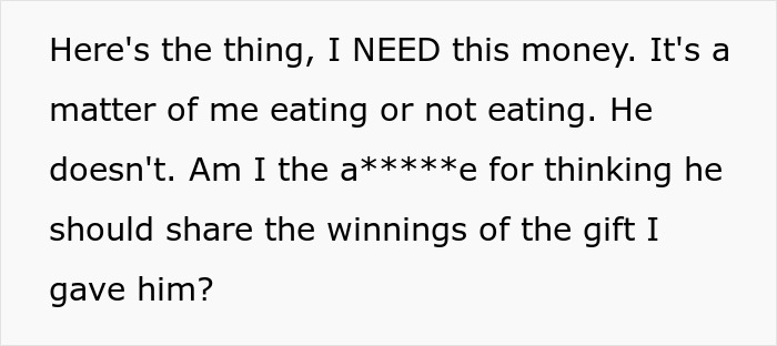 "I Really Need All Of It": Nephew Wins Lottery Money, Ticket Gifter Wants 75% Of It Back