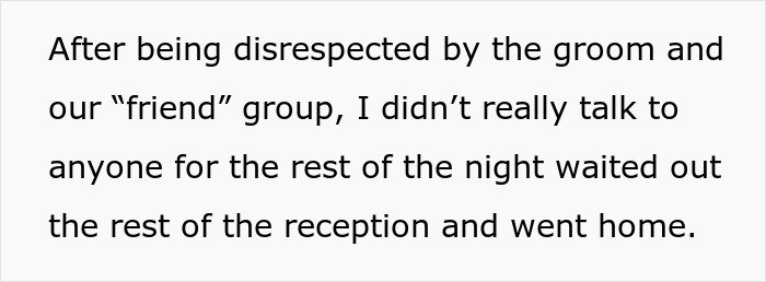 Person Attends 'Best Friend's' Wedding, Finds No Saved Seat For Them At The Reception