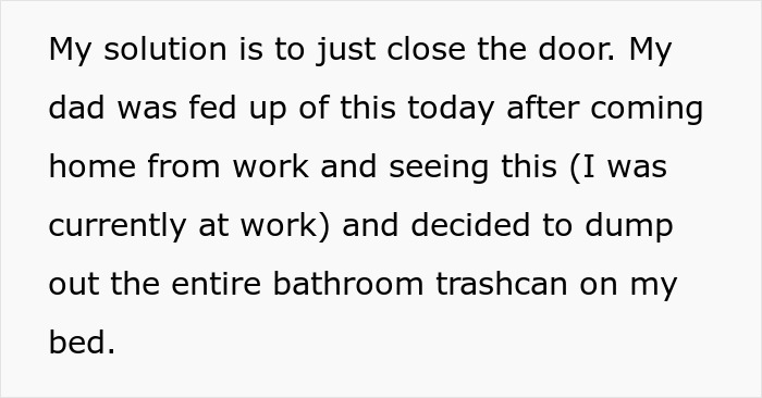 Dad Asks Teen To Throw Away Menstrual Products In Kitchen, She Refuses, So He Dumps Them On Her Bed Dad Asks Teen To Throw Away Menstrual Products In Kitchen, She Refuses, So He Dumps Them On Her Bed