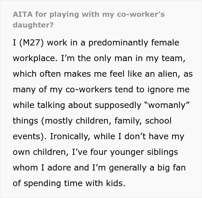 Man Gets Called A 'Pervert' For Hanging Out With Coworker's 7-Year-Old Daughter