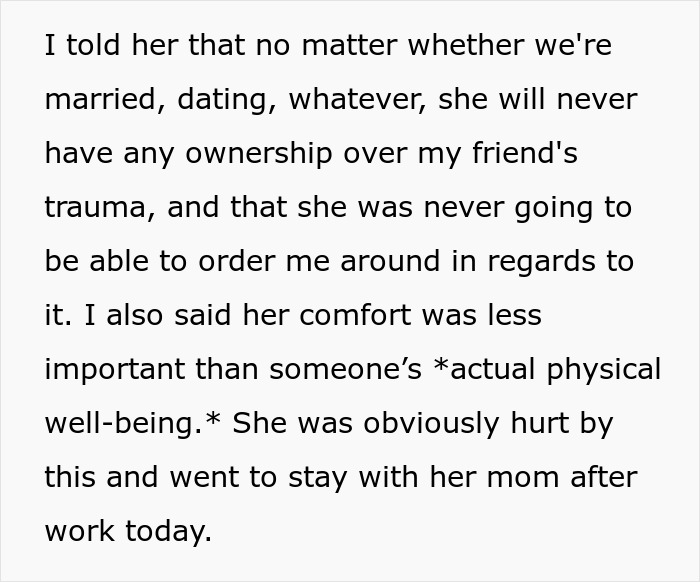 Man Goes To Extra Lengths To Support Grieving Friend, Fiancée Can’t Take It Anymore Man Goes To Extra Lengths To Support Grieving Friend, Fiancée Can’t Take It Anymore