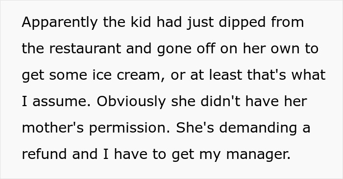 Karen Learns Ice Cream Shop Worker Served Her 11 Y.O. Child, Calls The Manager And Demands A Refund