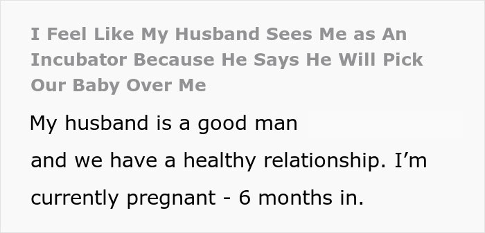 “I’d Pick Our Baby Over You”: Woman Horrified At Husband’s Nonchalant Choice “I’d Pick Our Baby Over You”: Woman Horrified At Husband’s Nonchalant Choice