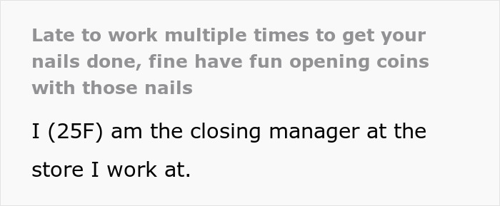 Woman Gets Her Nails Done On Every Payday Instead Of Working, Regrets It After Coworker’s Revenge Woman Gets Her Nails Done On Every Payday Instead Of Working, Regrets It After Coworker’s Revenge