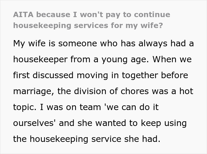 Guy Won't Pay For Housekeeping Service After Wife Gets Laid Off At Her Job, Drama Ensues