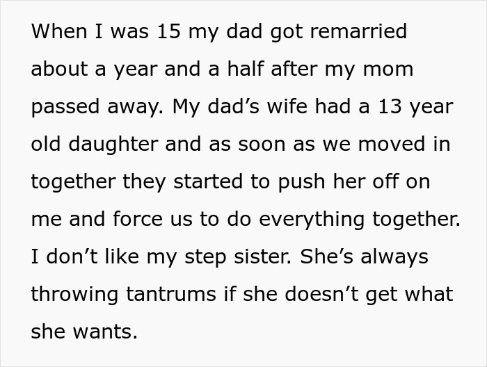 Dad Demands Daughter Take Spoiled Stepsister On Her Graduation Trip, She Moves Out Instead Dad Demands Daughter Take Spoiled Stepsister On Her Graduation Trip, She Moves Out Instead