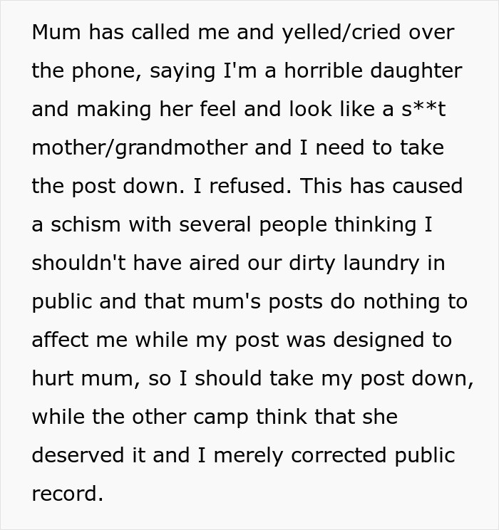 “AITA For Not Letting My Mother Identify As A Grandmother To My Child On Social Media?” “AITA For Not Letting My Mother Identify As A Grandmother To My Child On Social Media?”