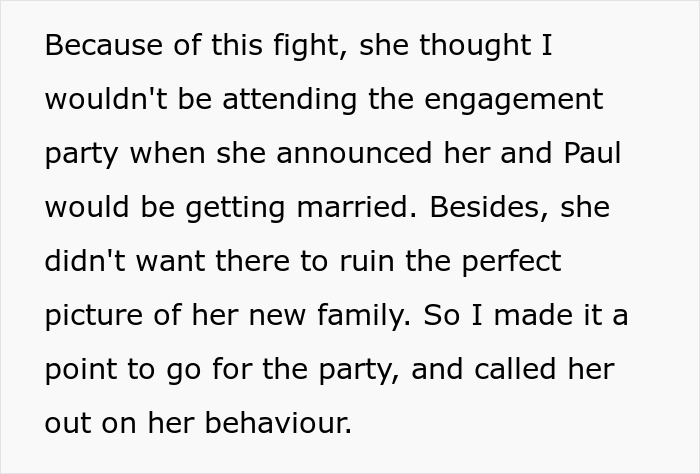 Teen hurt six years after mom abandoned him over tantrum, lashing out at her engagement party and calling out her behavior.
