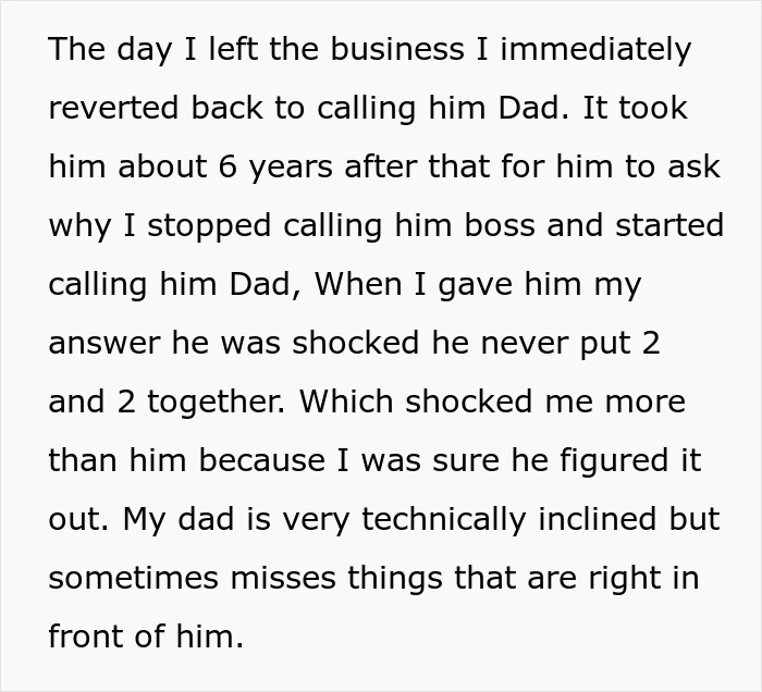 "Figure It Out": Son Calls His Dad 'Boss' For 20 Years As Malicious Compliance