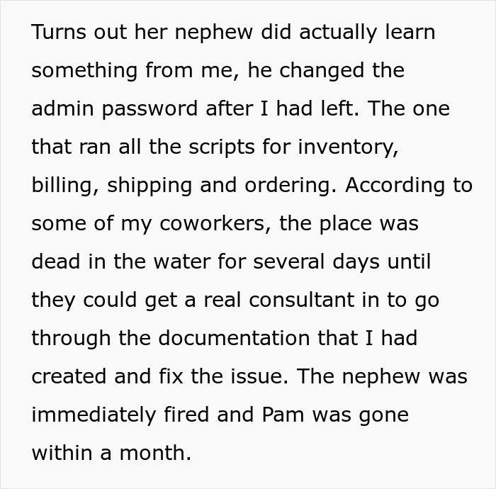 Manager Threatens To Call The Cops On IT Guy After Replacing Him With Her Nephew Backfires