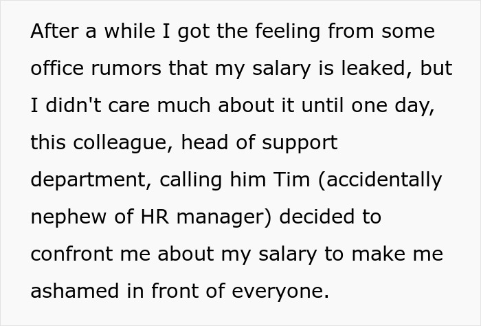 Guy Gets Called Out Over Big Salary, Puts Coworker In His Place