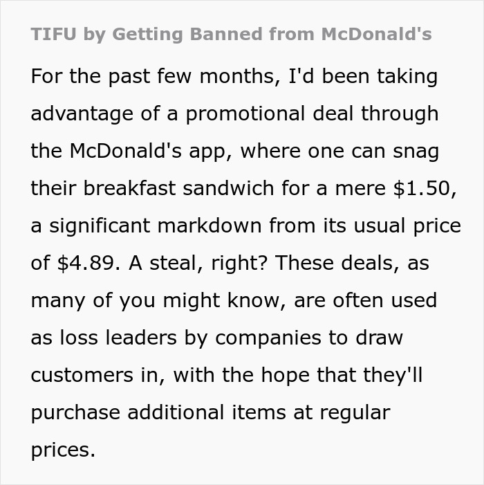 Guy Enjoys $1.50 McDonald&rsquo;s Breakfast Sandwiches For Months, Comes To Find He&rsquo;s Been Banned