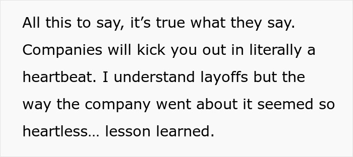 “Never Be Loyal To Your Employer”: Employee Loses The Job She’s Had For 2 Years In 15 Minutes “Never Be Loyal To Your Employer”: Employee Loses The Job She’s Had For 2 Years In 15 Minutes