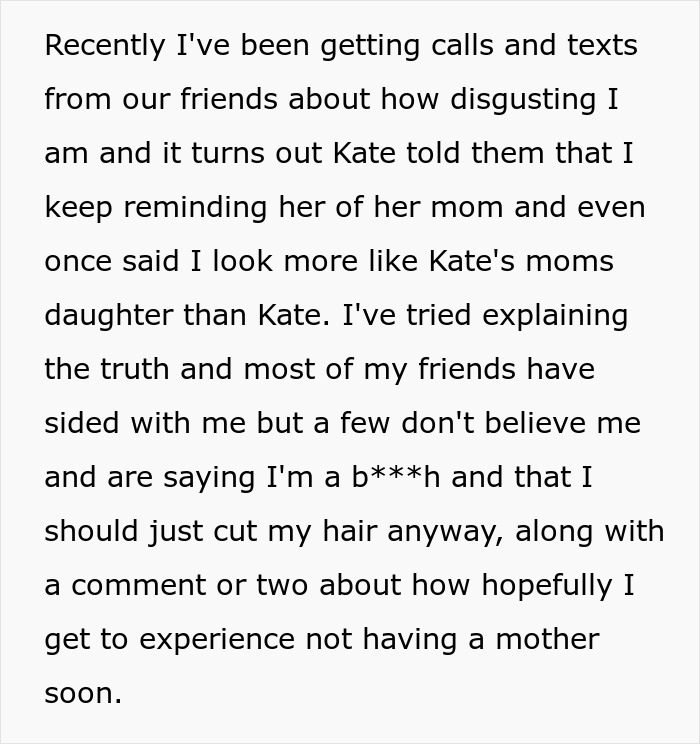 Woman Is Stunned When A Friend Asks Her To Cut Off Her Hair, Claiming It Reminds Her Of Her Trauma