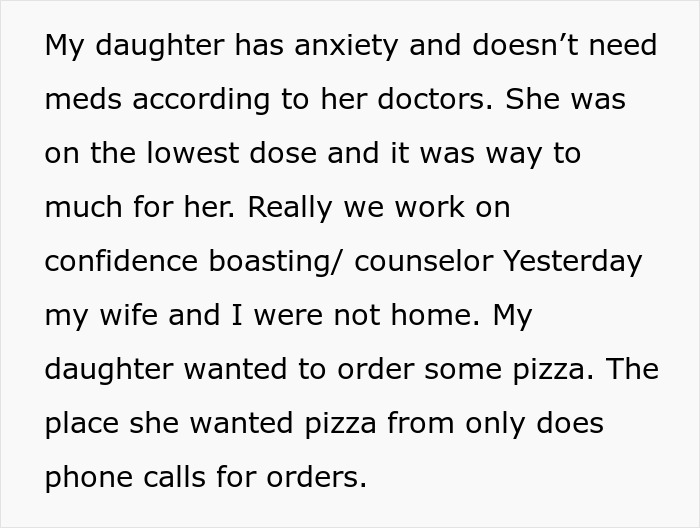 Family Drama Ensues Over Dad Refusing To Order Pizza For Socially Anxious Daughter Staying At Home - 3