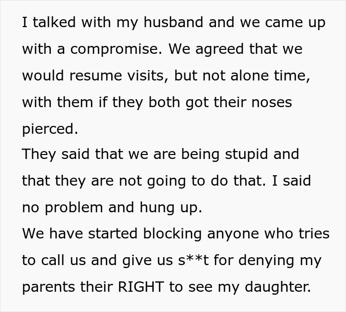 &ldquo;Both Got Their Noses Pierced&rdquo;: Woman Gives Ultimatum To Parents Who Violated Her Trust