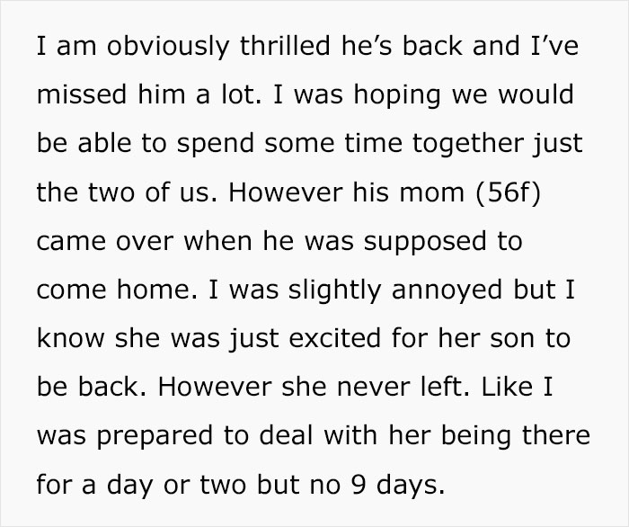 Mom Gets Kicked Out For Not Taking The Hint That Her Son And DIL Want Alone Time Mom Gets Kicked Out For Not Taking The Hint That Her Son And DIL Want Alone Time