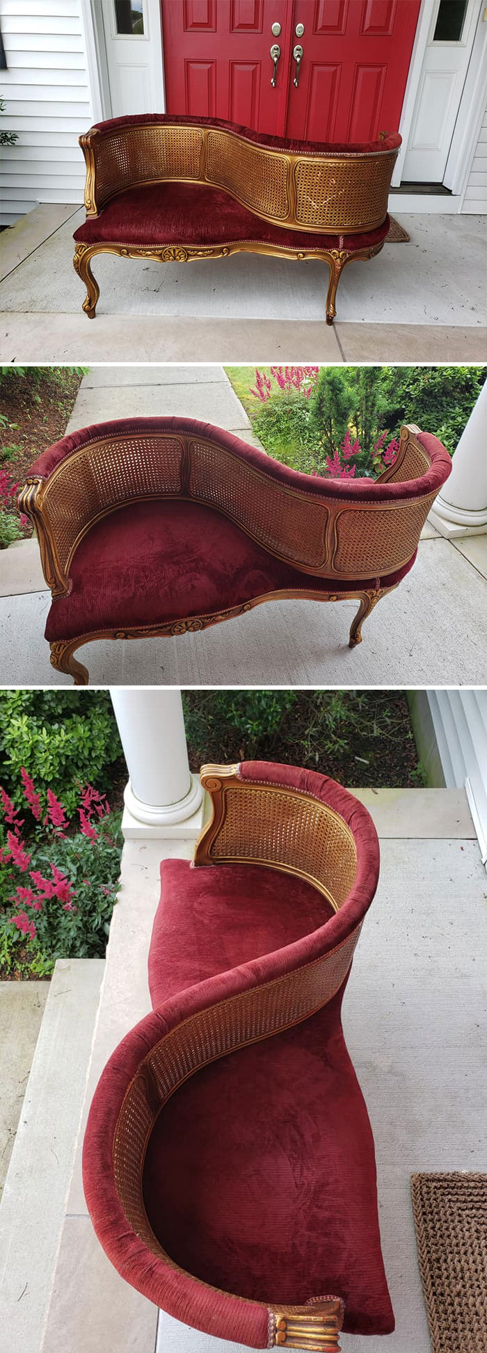 Picked Up On The Side Of The Road A Few Weeks Ago. It Is A Victorian Era Conversation Setee, For Courting Couples. The Weird Thing Is That It Was On The Side Of The Road With A Bunch Of Junk