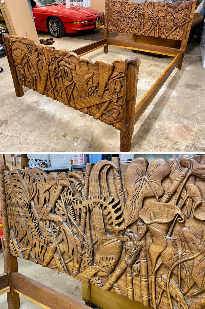 Hand-Carved African Bed, You Immediately Spend Your Entire Stimulus Check To Bring It Home